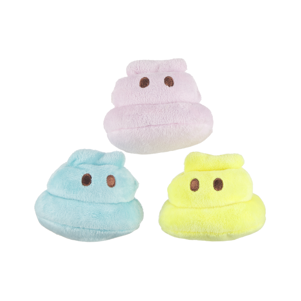 Marshmallow Poops Plush Multi-Part + Fetch Dog Toy