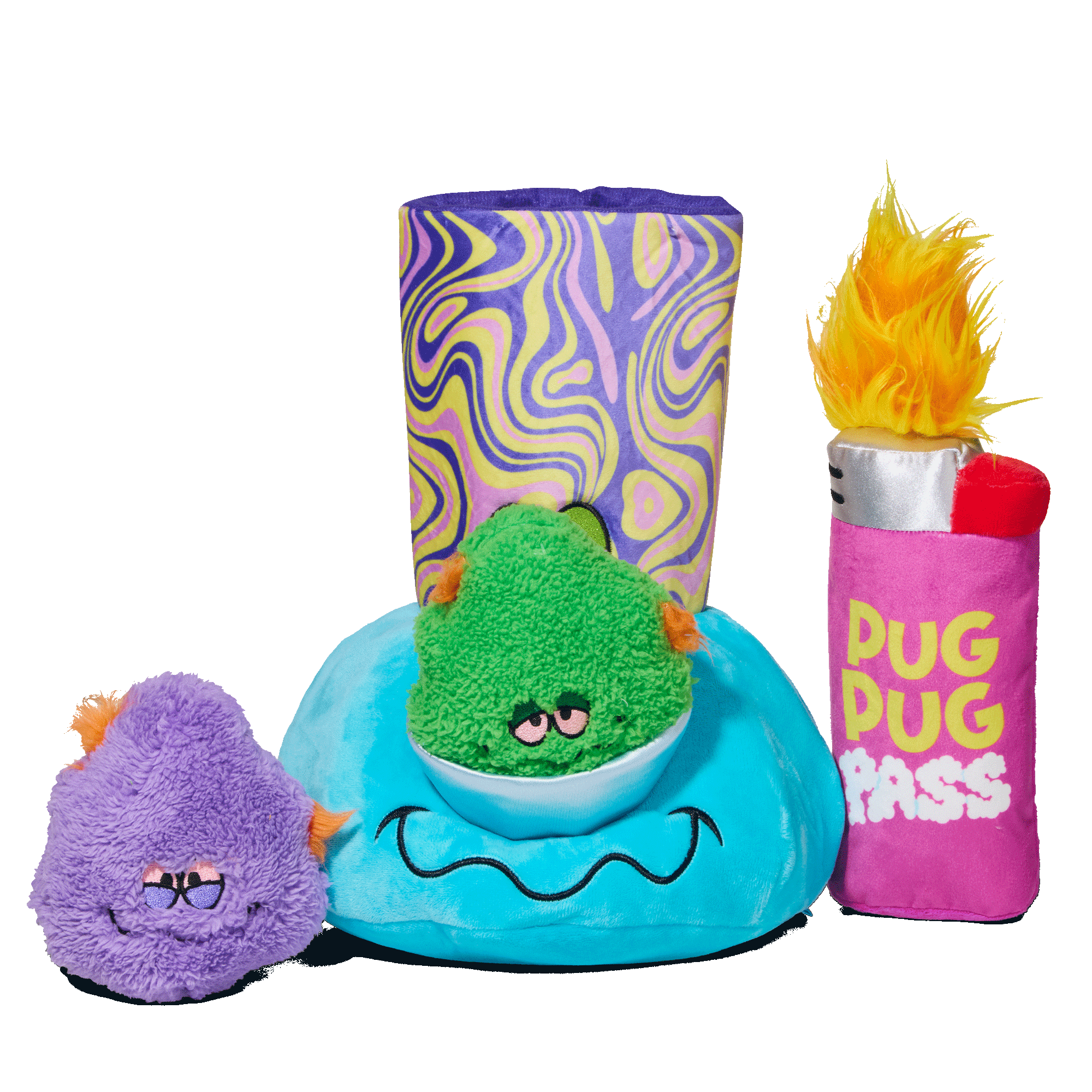 Pipe Dreams Plush Extra-Large + Multi-Part + Enrichment Dog Toy