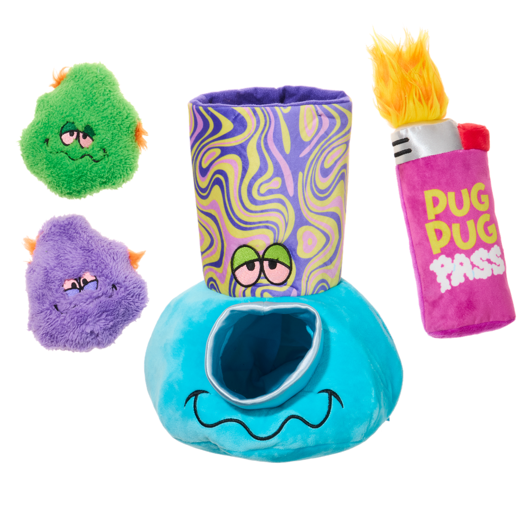 Pipe Dreams Plush Extra-Large + Multi-Part + Enrichment Dog Toy