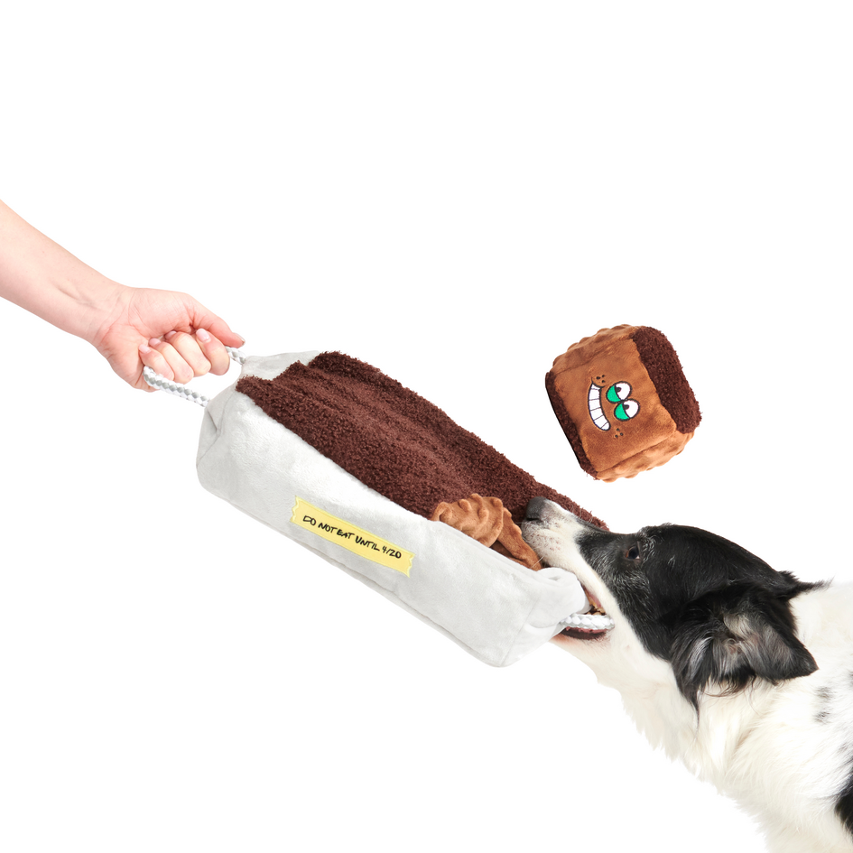 Cosmutt Brownies Plush Multi-Part + Enrichment  Dog Toy