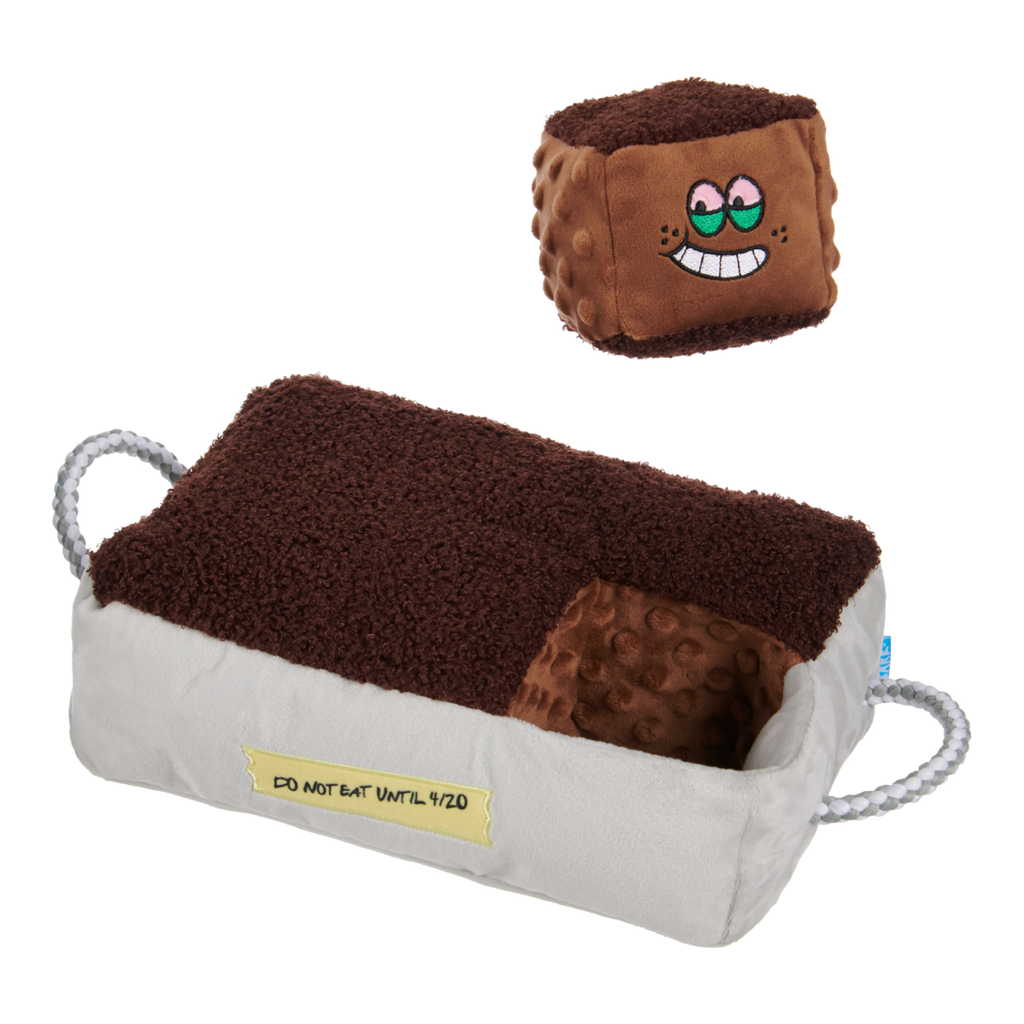 Cosmutt Brownies Plush Multi-Part + Enrichment  Dog Toy