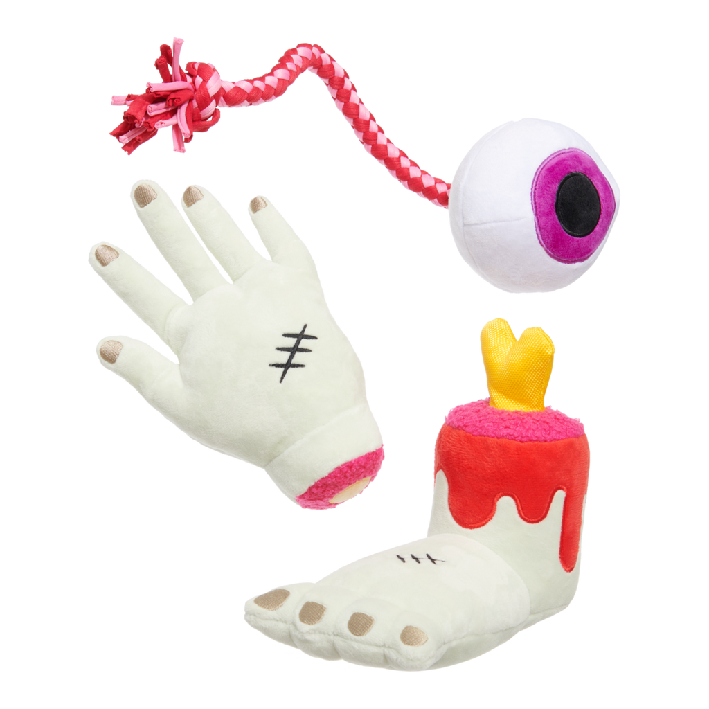 The Part-y Pack Super Chewer Durable Multi-Part + Tug Dog Toy