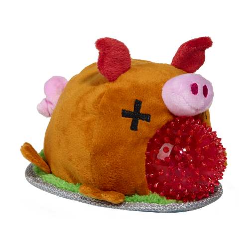 Squeakling Pig Plush Multi-Part + Enrichment + Fetch Dog Toy