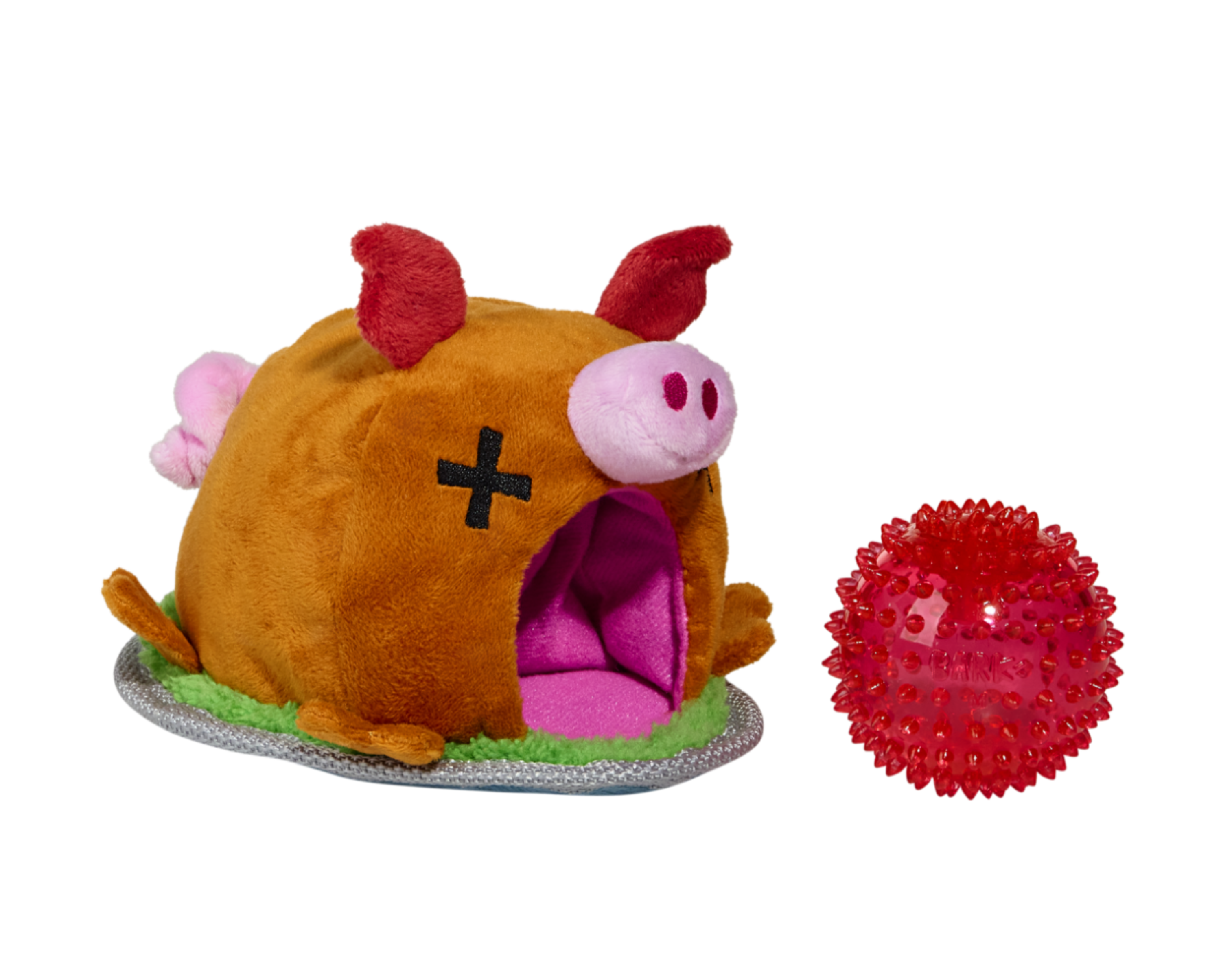 Squeakling Pig Plush Multi-Part + Enrichment + Fetch Dog Toy