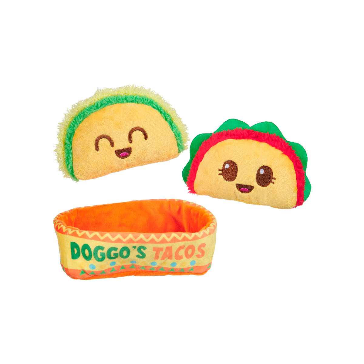 Doggo's Tacos Plush Multi-Part Dog Toy