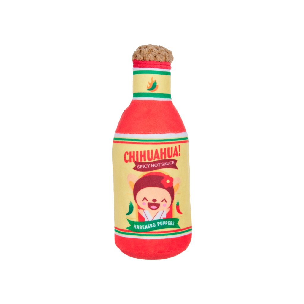 Chihuahua Hot Sauce Plush Tug Dog Toy