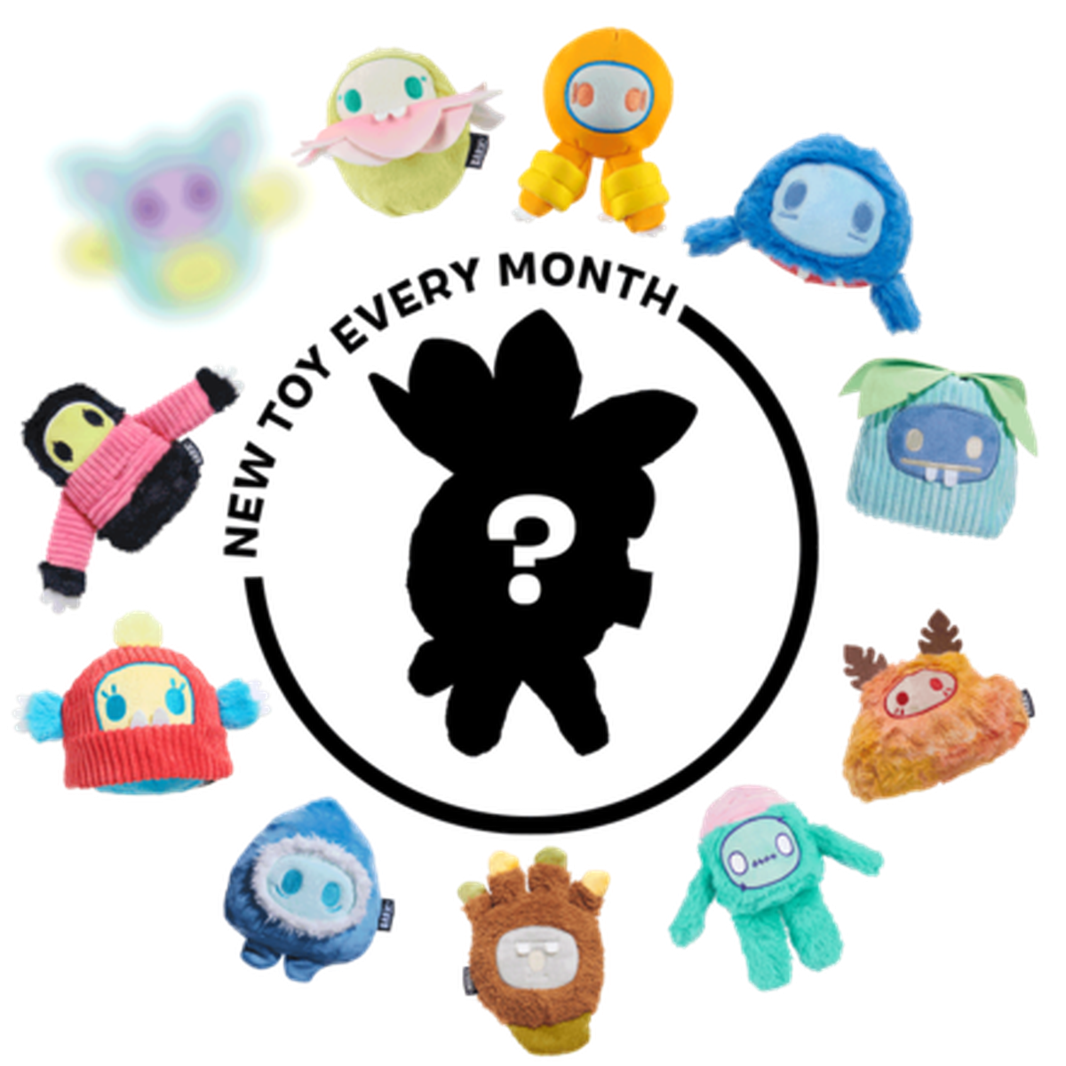 Secret Monster Club, Super Chewer Durable 2-in-1 Rip and Reveal Monthly Dog Toys